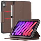 Litchi Texture PU Leather Tablet Case For iPad mini 6(Coffee) - 1