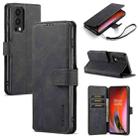 For OnePlus Nord 2 DG.MING Retro Oil Side Horizontal Flip Leather Case with Holder & Card Slots & Wallet(Black) - 1