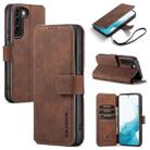 For Samsung Galaxy S22 DG.MING Retro Oil Side Horizontal Flip Leather Case with Holder & Card Slots & Wallet(Coffee) - 1