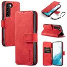 For Samsung Galaxy S22 DG.MING Retro Oil Side Horizontal Flip Leather Case with Holder & Card Slots & Wallet(Red) - 1