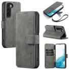 For Samsung Galaxy S22 DG.MING Retro Oil Side Horizontal Flip Leather Case with Holder & Card Slots & Wallet(Grey) - 1