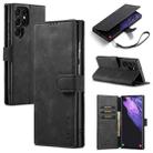 For Samsung Galaxy S22 Ultra DG.MING Retro Oil Side Horizontal Flip Leather Case with Holder & Card Slots & Wallet(Black) - 1