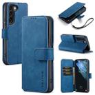 For Samsung Galaxy S22+ DG.MING Retro Oil Side Horizontal Flip Leather Case with Holder & Card Slots & Wallet(Blue) - 1