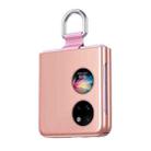 For Huawei P50 Pocket Ribbon Lanyard Skin Feel Phone Case(Rose Gold) - 1