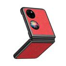 For Huawei P50 Pocket Litchi Texture Shockproof Phone Case(Red) - 1