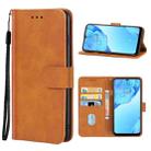 Leather Phone Case For TCL 20B(Brown) - 1