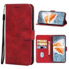 Leather Phone Case For vivo iQOO 9(Red) - 1