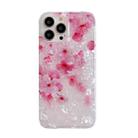 Shell Texture TPU Phone Case For iPhone 13(Pink Flower) - 1