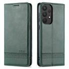 For Samsung Galaxy A53 5G AZNS Magnetic Calf Texture Horizontal Flip Leather Phone Case(Dark Green) - 1