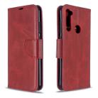 For Xiaomi Redmi Note 8T Retro Lambskin Texture Pure Color Horizontal Flip PU Leather Case with Holder & Card Slots & Wallet & Lanyard(Red) - 1