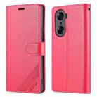 For Honor 60 AZNS Sheepskin Texture Flip Leather Phone Case(Red) - 1