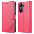 For Honor 60 Pro AZNS Sheepskin Texture Flip Leather Phone Case(Red) - 1