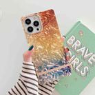 For iPhone 13 Square Plating Gold Edge Phone Case(Apricot Yellow) - 1