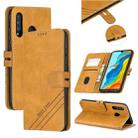 For Huawei P30 Lite Stitching Style 2-Color Cow Texture Horizontal Flip PU Leather Case with Holder & Card Slot & Lanyard(Gray) - 1