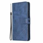 For Huawei P30 Lite Stitching Style 2-Color Cow Texture Horizontal Flip PU Leather Case with Holder & Card Slot & Lanyard(Blue) - 2