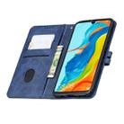 For Huawei P30 Lite Stitching Style 2-Color Cow Texture Horizontal Flip PU Leather Case with Holder & Card Slot & Lanyard(Blue) - 5