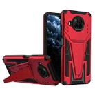 For Xiaomi Redmi Note 9 Pro 5G Super V Armor PC + TPU Phone Case with Holder(Red) - 1