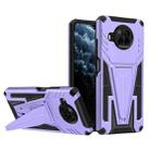 For Xiaomi Redmi Note 9 Pro 5G Super V Armor PC + TPU Phone Case with Holder(Purple) - 1