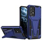For Samsung Galaxy A53 5G Super V Armor PC + TPU Phone Case with Holder(Navy Blue) - 1