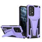 For Samsung Galaxy A53 5G Super V Armor PC + TPU Phone Case with Holder(Purple) - 1