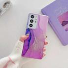 For Samsung Galaxy S22+ TPU Soft Protective Phone Case(Purple Blue Gold) - 1