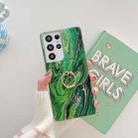 For Samsung Galaxy A33 TPU Soft Protective Phone Case with Ring Holder(Turquoise) - 1