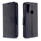 For Xiaomi Redmi Note 8T Litchi Texture Pure Color Horizontal Flip PU Leather Case with Holder & Card Slots & Wallet & Lanyard(Black) - 1