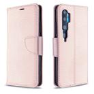 For Xiaomi CC9 Pro / Note 10 / Note 10 Pro Litchi Texture Pure Color Horizontal Flip PU Leather Case with Holder & Card Slots & Wallet & Lanyard(Rose Gold) - 1