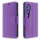For Xiaomi CC9 / Note 10 / Note 10 Pro Pro Litchi Texture Pure Color Horizontal Flip PU Leather Case with Holder & Card Slots & Wallet & Lanyard(Purple) - 1