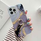 Ring Holder Glitter Marble Phone Case For iPhone 11 Pro Max(Twilight Black) - 1