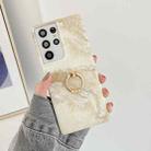 For Samsung Galaxy A53 5G Ring Holder Glitter Marble Phone Case(Grey Platinum) - 1
