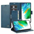 For Samsung Galaxy S22+ 5G LC.IMEEKE PU + TPU Skin-friendly Feeling Leather Phone Case(Blue) - 1