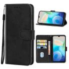 Leather Phone Case For vivo Y74s(Black) - 1