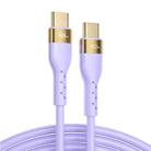 JOYROOM S-1250N18-10 100W Type-C / USB-C to Type-C / USB-C Liquid Silicone Charging Cable, Length:1.2m(Purple) - 1
