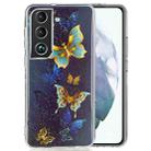 For Samsung Galaxy S22 5G Luminous TPU Protective Phone Case(Double Butterflies) - 1