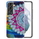 For Samsung Galaxy S22+ 5G Luminous TPU Protective Phone Case(Half-flower) - 1