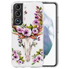 For Samsung Galaxy S22+ 5G Luminous TPU Protective Phone Case(Flower Deer) - 1