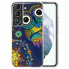 For Samsung Galaxy S22+ 5G Luminous TPU Protective Phone Case(Blue Owl) - 1
