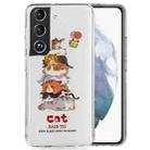 For Samsung Galaxy S22+ 5G Luminous TPU Protective Phone Case(Cats) - 1