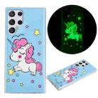 For Samsung Galaxy S22 Ultra 5G Luminous TPU Protective Phone Case(Star Unicorn) - 1