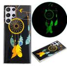 For Samsung Galaxy S22 Ultra 5G Luminous TPU Protective Phone Case(Black Wind Chimes) - 1