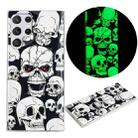 For Samsung Galaxy S22 Ultra 5G Luminous TPU Protective Phone Case(Skull) - 1