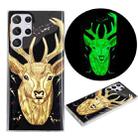 For Samsung Galaxy S22 Ultra 5G Luminous TPU Protective Phone Case(Deer) - 1