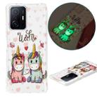 For Xiaomi 11T / 11T Pro Luminous TPU Protective Phone Case(Couple Unicorn) - 1