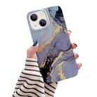 Glitter Marble Phone Case For iPhone 13(Twilight Black) - 1