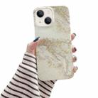 Glitter Marble Phone Case For iPhone 13(Grey Platinum) - 1
