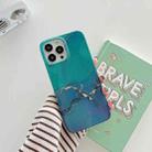 Glitter Marble Phone Case For iPhone 12 / 12 Pro(Dark Green Glitter) - 1