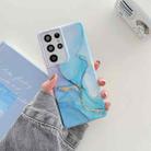 For Samsung Galaxy S22 5G Glitter Marble Phone Case(Gilt Blue) - 1