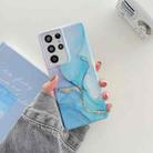 For Samsung Galaxy S21 5G Glitter Marble Phone Case(Gilt Blue) - 1