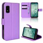 For Sharp Aquos Wish Diamond Texture Leather Phone Case(Purple) - 1